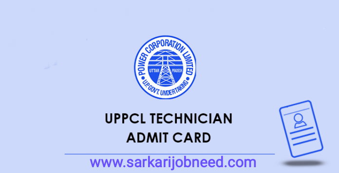 UPPCL Technician Electrical 2021 Admit Card